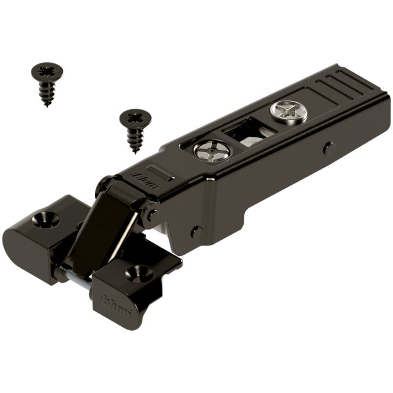 CLIP Top 95? Opening Hinge, Self-Closing, Full Overlay, Screw-on, Onyx black