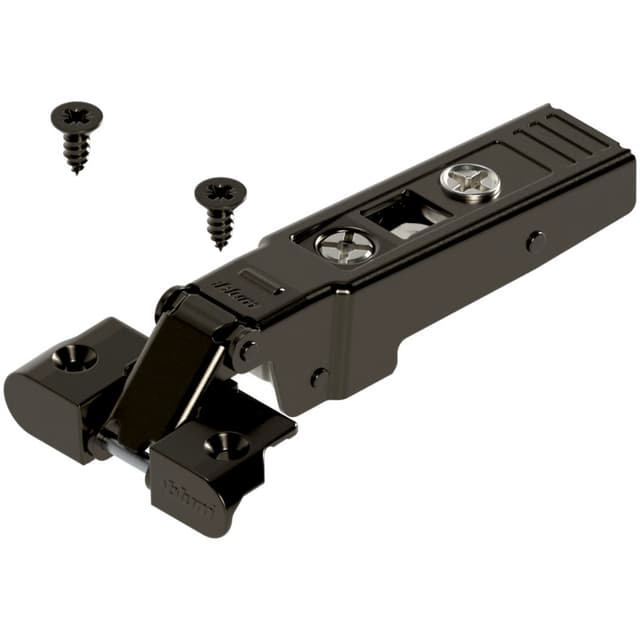 CLIP Top 95? Opening Hinge, Self-Closing, Full Overlay, Screw-on, Onyx black