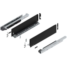 20" Legrabox Drawer System K Height, 5-1/16", 170lb Capacity Full-Extension with BLUMOTION, Carbon Matte Black