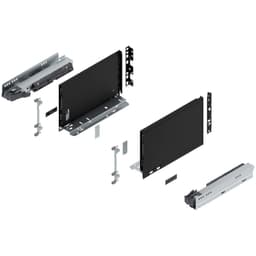 11" Legrabox Drawer System C Height, 7", 125lb Capacity Full-Extension with BLUMOTION, Carbon Matte Black