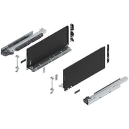 16" Legrabox Drawer System C Height, 7", 125lb Capacity Full-Extension with BLUMOTION, Carbon Matte Black