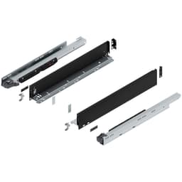 22" Legrabox Drawer System M Height, 3-9/16", 170lb Capacity Full-Extension with BLUMOTION, Carbon Matte Black