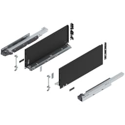 18" Legrabox Drawer System C Height, 7", 125lb Capacity Full-Extension with BLUMOTION, Carbon Matte Black
