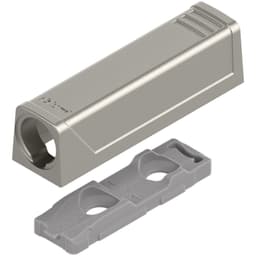 Tip-On Push to Open In-Line Adaptor Plate for Standard Doors, Nickel-Plated