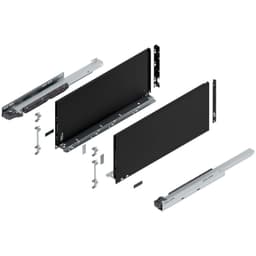 22" Legrabox Drawer System F Height, 9-1/2", 125lb Capacity Full-Extension with BLUMOTION, Carbon Matte Black