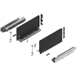 14" Legrabox Drawer System C Height, 7", 125lb Capacity Full-Extension with BLUMOTION, Carbon Matte Black