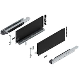 18" Legrabox Drawer System C Height, 7", 170lb Capacity Full-Extension with BLUMOTION, Carbon Matte Black