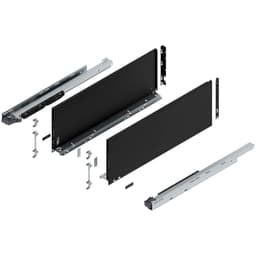 26" Legrabox Drawer System F Height, 9-1/2", 170lb Capacity Full-Extension with BLUMOTION, Carbon Matte Black