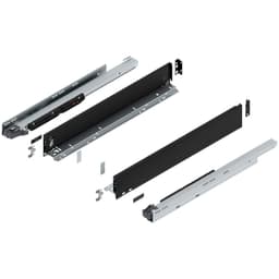 24" Legrabox Drawer System M Height, 3-9/16", 170lb Capacity Full-Extension with BLUMOTION, Carbon Matte Black