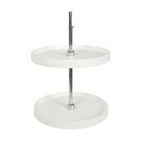 18" Full-Circle 2 Tray Lazy Susan, White