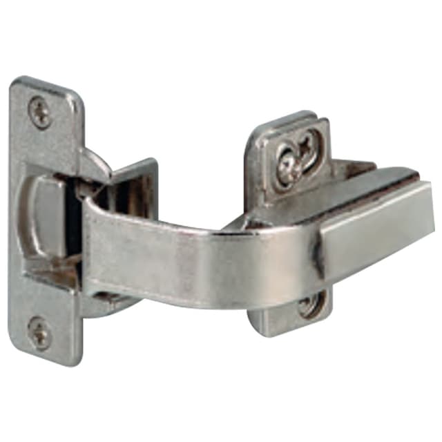Nexis Pie-Cut Corner Hinge, 48mm Bore Pattern, Self-Closing, Nickel-Plated, Screw-On