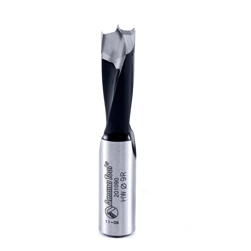 9mm x 57mm Brad Point Boring Bit, Right Hand, 10mm Shank