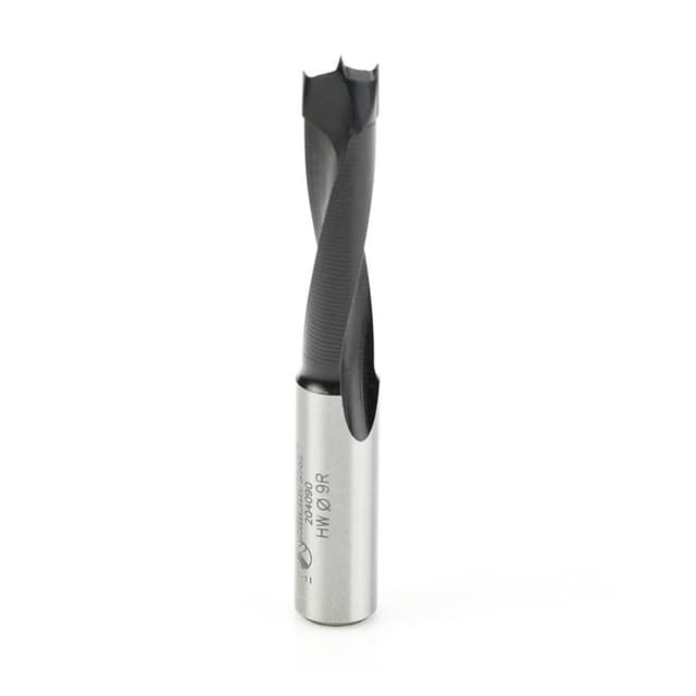 9mm x 70mm Brad Point Boring Bit, Right Hand, 10mm Shank