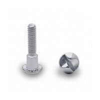 3/4" One-Way Shoulder Screw, Slot Drive #10-24 Thread, Polished Chrome, Box of Hundred by Jacknob