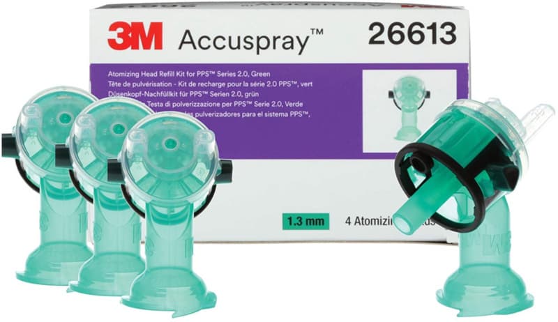 Accuspray Atomizing Head Refill Pack, Green, 4/Pack