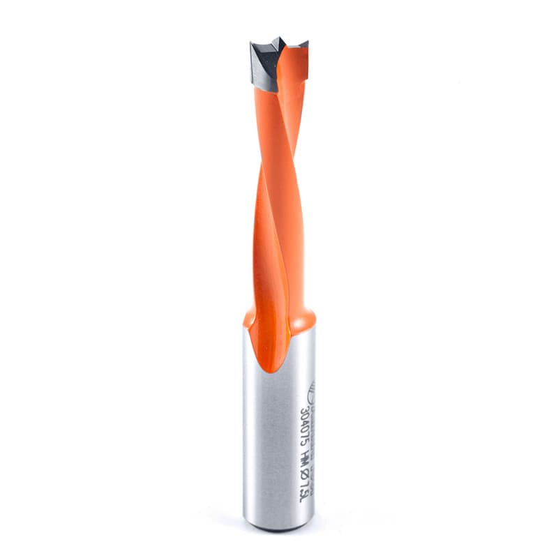 7.5mm x 70mm Brad Point Boring Bit, Left Hand, 10mm Shank