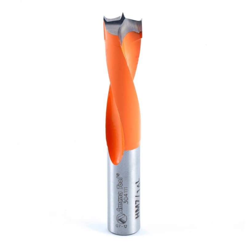 7/16" x 70mm Brad Point Boring Bit, Left Hand, 10mm Shank