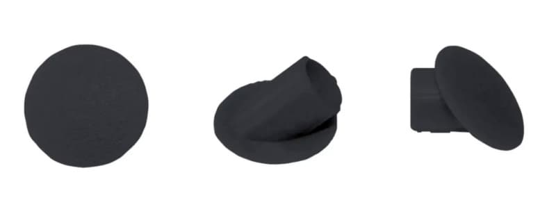 Clamex 6mm 45° Cover Cap, Black (100/Box)