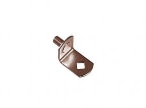 5mm Plastic/Zinc/Steel Shelf Support, Walnut Finish 100/Box
