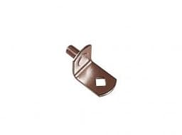 5mm Plastic/Zinc/Steel Shelf Support, Walnut Finish 100/Box