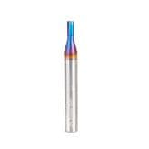 1/8" Dia x 1/4" Spektra Extreme Tool Life Coated Double 'V' Flute Plastic Cutting Straight Router Bit, 1/4" Shank