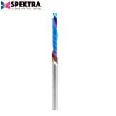 1/8" Dia x 7/8" CNC Solid Carbide Spektra Extreme Tool Life Coated 'O' Compression Spiral Bit, 1 Flute, 1/8" Shank