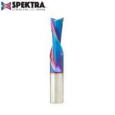 1/2" x 3" Down-Cut Spektra Extreme Tool Life Coated Spiral Plunge Bit, 2-Flute, 1/2" Shank