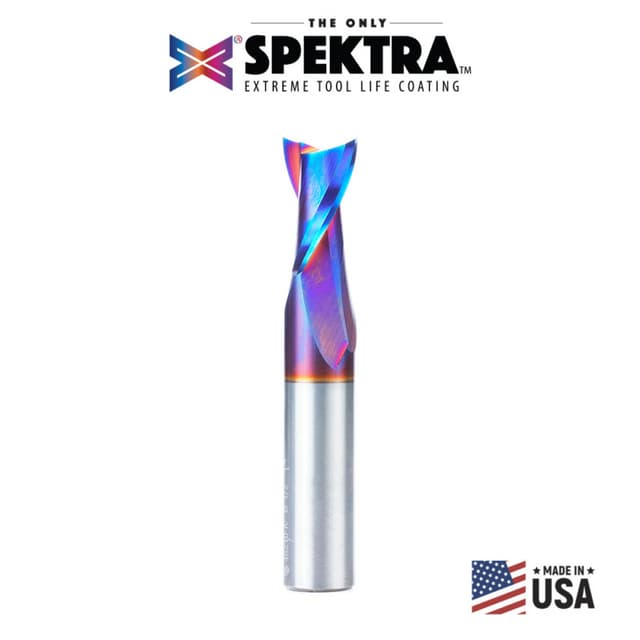 1/2" x 3" Up-Cut Spiral Plunge Bit, 2-Flute, 1/2" Shank, 7/8" Cutting Height