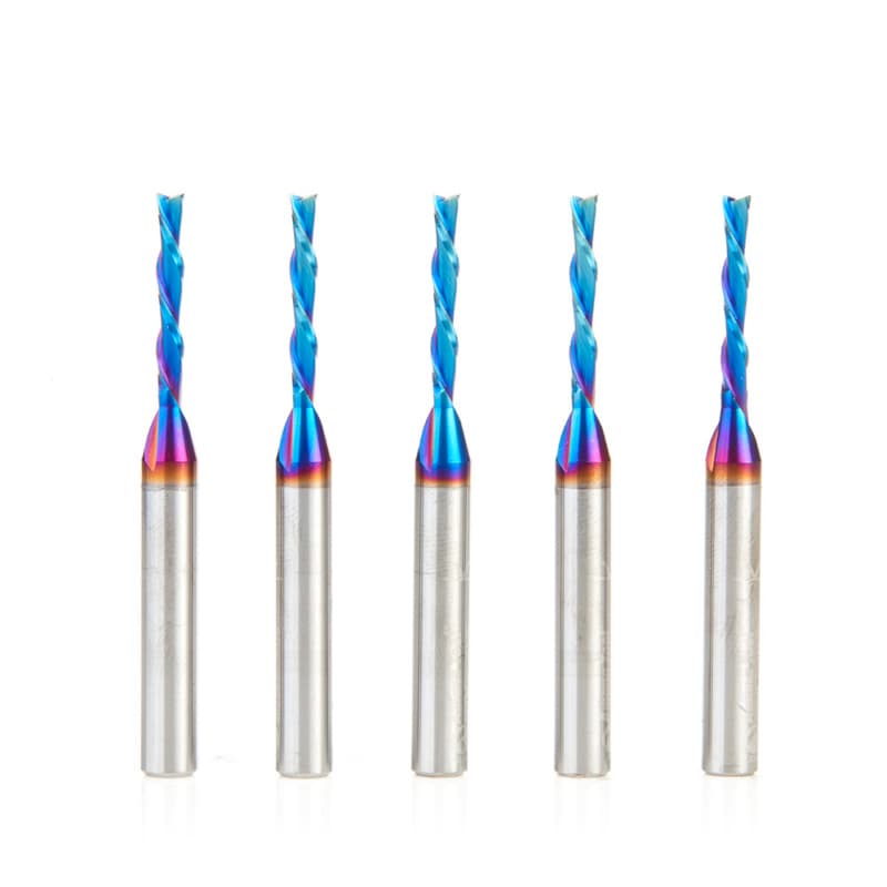46225-K-5 1/8" x 2-1/2" Down-Cut Spektra Extreme Tool Life Coated Spiral Plunge Bit, 2-Flute, 1/4" Shank (5/Pack)