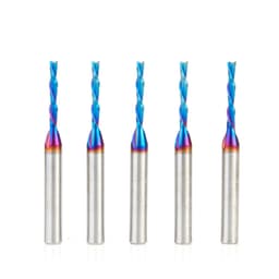46225-K-5 1/8" x 2-1/2" Down-Cut Spektra Extreme Tool Life Coated Spiral Plunge Bit, 2-Flute, 1/4" Shank (5/Pack)