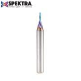 1/16" x 2" Down-Cut Spektra Extreme Tool Life Coated Spiral Plunge Bit, 2-Flute, 1/4" Shank