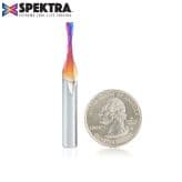 1/8" x 2" Up-Cut Spektra Extreme Tool Life Coated Spiral Plunge Bit for Solid Wood, 2-Flute, 1/4" Shank