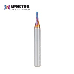 3/32" x 2" Down-Cut Spektra Extreme Tool Life Coated Spiral Plunge Bit, 2-Flute, 1/4" Shank