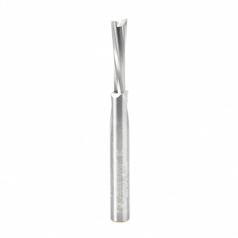 1/4" x 2-1/2" Acrylic Cutting 'O' Down-Cut Slow Spiral Router Bit, 2-Flute, 1/4" Shank