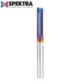 1/4" x 2-1/2" Spektra Plastic Cutting 'V' Triple Straight Bit, 3-Flute, 1/4" Shank