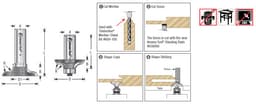 1-1/2" x 2" Cope Cutter with Stub Spindle, 2-Flute, 1/2" Shank