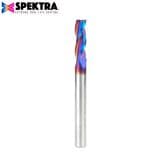6mm x 63mm Solid Carbide Up-Cut Spektra Extreme Tool Life Coated Spiral Router Bit, 3-Flute, 6mm Shank