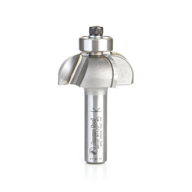 1-3/4" x 1/2" Radius Cove Router Bit, 4-Flute, 1/2" Shank