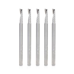 1/8" x 2" x 1/2" Up-Cut 'O' Plastic Cutting CNC Spiral Router Bit, 1-Flute, 1/8" shank (5/Pack)