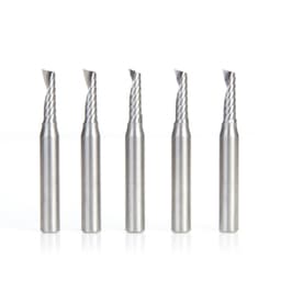 3/16" x 2" x 5/8" Up-Cut 'O' Plastic Cutting CNC Spiral Router Bit, 1-Flute, 1/4" shank (5/Pack)