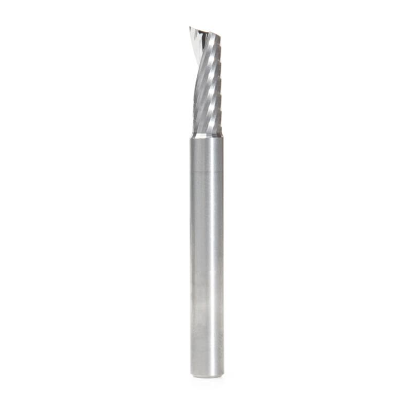 1/4" x 2-1/2" x 3/4" Up-Cut 'O' Plastic Cutting CNC Spiral Router Bit, 1-Flute, 1/4" Shank