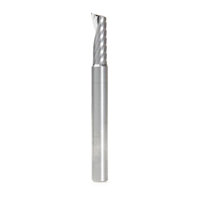 1/4" x 2-1/2" x 3/4" Up-Cut 'O' Plastic Cutting CNC Spiral Router Bit, 1-Flute, 1/4" Shank