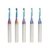 1/8" x 3/4" Spektra Extreme Tool Life Coated Up-Cut 'O' Plastic Cutting CNC Spiral Router Bit, 1-Flute, 1/4" Shank (5/Pack)