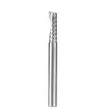 6mm Dia x 20mm Metric Solid Carbide CNC Spiral 'O' Single Flute, Plastic Cutting, 6mm Shank, 64mm Long Up-Cut Router Bit