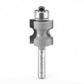 3/4" Dia x 3/4" Carbide Tipped Bull Nose Bit, 2-Flute, 1/4" Shank