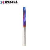 1/4" Dia x 7/8" Solid Carbide Spektra Extreme Tool Life Coated Spiral Finisher Router Bit, 1/4" Shank Up-Cut