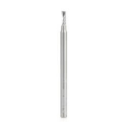3/32" Dia x 1/4" Solid Carbide CNC Spiral 'O' Single Flute, Plastic Cutting, 1/8" Shank, Up-Cut Design Router Bit