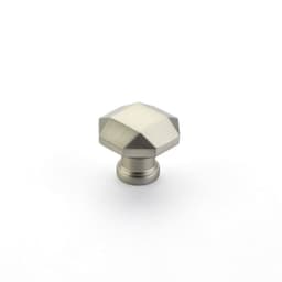 1-1/4" Menlo Park Faceted Cabinet Knob, Satin Nickel