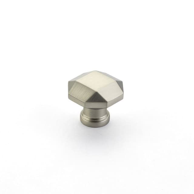 1-1/4" Menlo Park Faceted Cabinet Knob, Satin Nickel