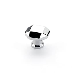 1-1/4" Menlo Park Faceted Cabinet Knob, Polished Chrome